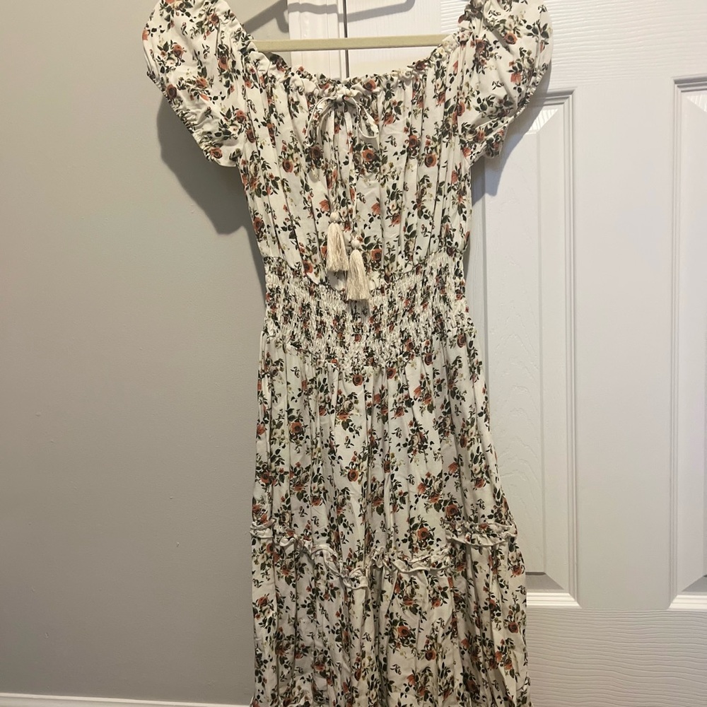 Floral off-shoulder dress